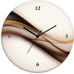 Artland Wanduhr Welle (wahlweise mit Quarz- oder Funhuhrwerk, lautlos ohne Tickgeräusche)