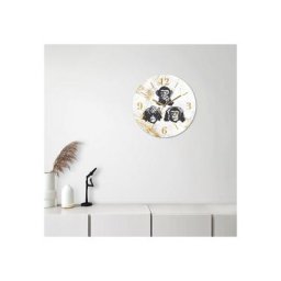 Leonique Wanduhr Affen - Glas Ø 30cm (analog, 30 cm)