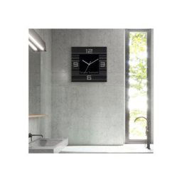 Bruno Banani Wanduhr Thin Stripes auf Alu (analog, 30 cm)