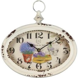 Ambiente Haus Wanduhr Lavendel Wanduhr aus Metall 28cm