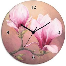 Artland Wanduhr Späte Magnolie (wahlweise mit Quarz- oder Funhuhrwerk, lautlos ohne Tickgeräusche)