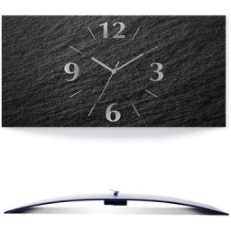 Artland Wanduhr Schiefer (3D Optik gebogen, mit Quarz- oder Funkuhrwerk, versch. Größen)
