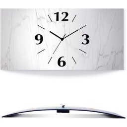 Artland Wanduhr Weiße Marmor Textur (3D Optik gebogen, mit Quarz- oder Funkuhrwerk, versch. Größen)