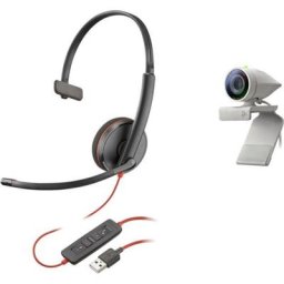 Poly Studio P5 USB HD Webcam (Full HD, Bundle mit Blackwire C3210)