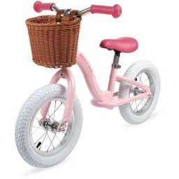 Janod Laufrad Vintage-Bikloon, rosa, mit Korb