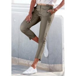Vivance Chinohose (mit Gürtel in Lederoptik) in klassischer Basic-Form