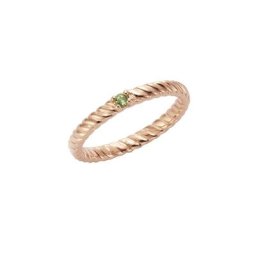 Jamelli Fingerring 925/- Sterling Silber rotvergoldet Peridot
