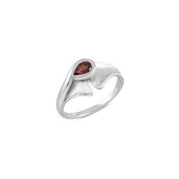 Vivance Fingerring 925-/ Sterling Silber rhodiniert Granat