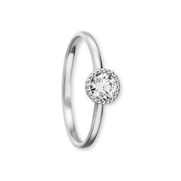 ONE ELEMENT Goldring Zirkonia Ring aus 333 Weißgold, Damen Gold Schmuck