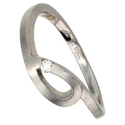 JOBO Fingerring Diamant-Ring 0,04 ct., 950 Platin