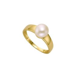 Fascination by Ellen K. Fingerring Gold 375 Perle weiß 7,5-8mm