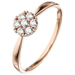JOBO Goldring, 333 Roségold mit Zirkonia