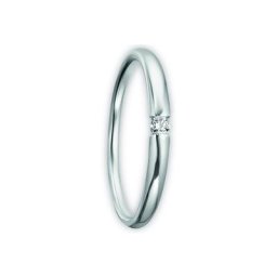 ONE ELEMENT Diamantring 0,04 ct Diamant Brillant Ring aus 585 Weißgold, Damen Gold Schmuck
