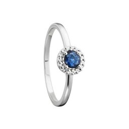 ONE ELEMENT Goldring Safir Ring aus 333 Weißgold, Damen Gold Schmuck