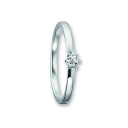 ONE ELEMENT Diamantring 0,09 ct Diamant Brillant Ring aus 585 Weißgold, Damen Gold Schmuck