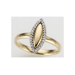 Firetti Goldring Oval, Glanzoptik, bicolor, massiv, mit Brillanten