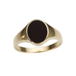 Firetti Goldring Siegelring, im glänzenden Design, massiv, mit Onyx