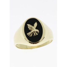 Firetti Siegelring Adler, mit Onyx