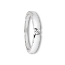 ONE ELEMENT Goldring Zirkonia Ring aus 333 Weißgold, Damen Gold Schmuck