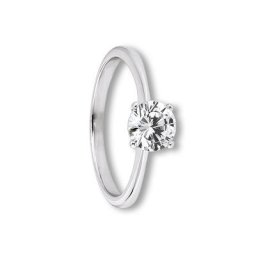 ONE ELEMENT Goldring Zirkonia Ring aus 333 Weißgold, Damen Gold Schmuck