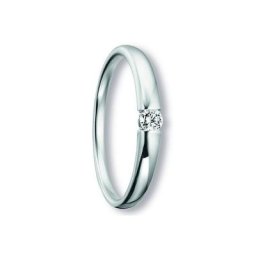 ONE ELEMENT Diamantring 0,09 ct Diamant Brillant Ring aus 585 Weißgold, Damen Gold Schmuck