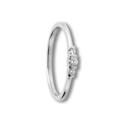 ONE ELEMENT Diamantring 0,11 ct Diamant Brillant Ring aus 585 Weißgold, Damen Gold Schmuck