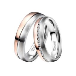 DOOSTI Trauring HOPE, ST-077, ST-078, ST-078-RB, wahlweise mit oder ohne Zirkonia