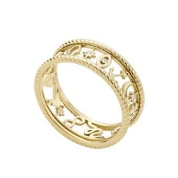 Fossil Fingerring, mit Zirkonia