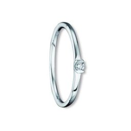 ONE ELEMENT Diamantring 0,04 ct Diamant Brillant Ring aus 585 Weißgold, Damen Gold Schmuck