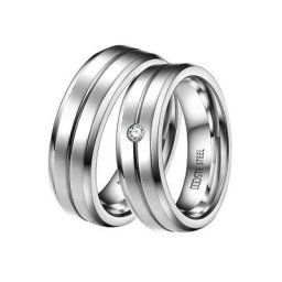 DOOSTI Trauring ST-034-D, ST-034-H, BEAUTIFUL, Made in Germany - wahlweise mit oder ohne Zirkonia