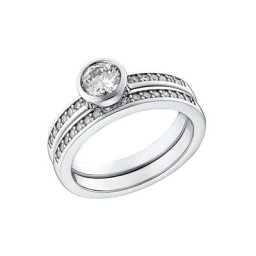 Joop! Ring-Set 2030990 /-92 /-93 /-94 (Set, 2-tlg), Made in Germany - mit Zirkonia (synth)