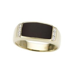 Firetti Fingerring Eckige Form, mit Onyx