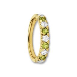 ONE ELEMENT Silberring Zirkonia & Peridot Ring aus 925 Silber, Damen Silber Schmuck