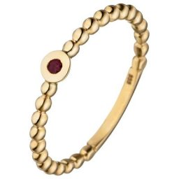 JOBO Fingerring, 333 Gold mit Rubin