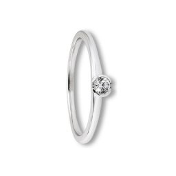 ONE ELEMENT Goldring Zirkonia Ring aus 333 Weißgold, Damen Gold Schmuck