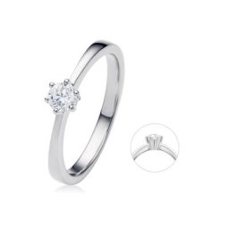 ONE ELEMENT Diamantring 0,20 ct Diamant Brillant Ring aus 750 Weißgold, Damen Gold Schmuck