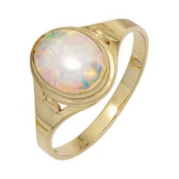 JOBO Goldring, 333 Gold mit synthetischem Opal