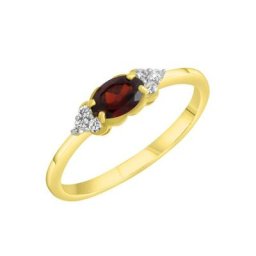 Firetti Silberring, mit Granat, Zirkonia (synth)