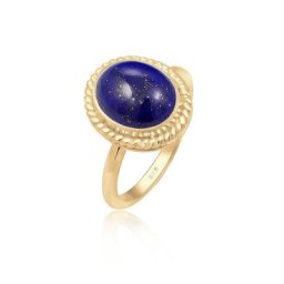 Elli Premium Fingerring Cocktailring Lapis Lazuli Edelstein 925er Silber
