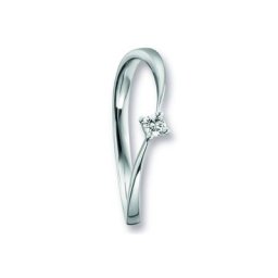 ONE ELEMENT Diamantring 0,07 ct Diamant Brillant Ring aus 585 Weißgold, Damen Gold Schmuck