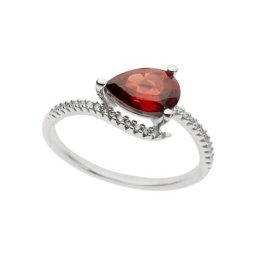 Firetti Diamantring Tropfen, Farbstein, mit Granat oder Peridot