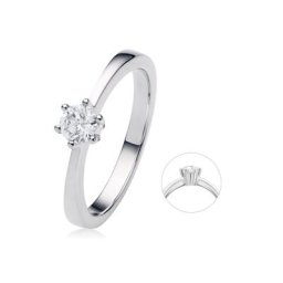 ONE ELEMENT Diamantring 0,25 ct Diamant Brillant Ring aus 585 Weißgold, Damen Gold Schmuck