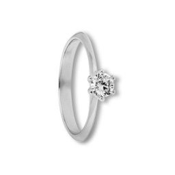 ONE ELEMENT Goldring Zirkonia Ring aus 333 Weißgold, Damen Gold Schmuck