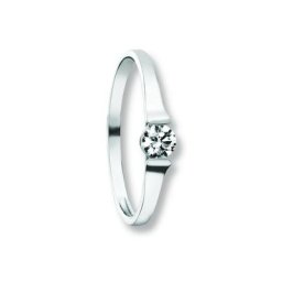 ONE ELEMENT Goldring Zirkonia Ring aus 333 Weißgold, Damen Gold Schmuck