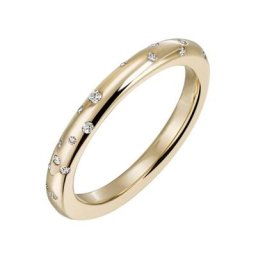 Firetti Diamantring Feminin, ca. 2,85 mm breit, Glanzoptik, massiv, mit Brillanten