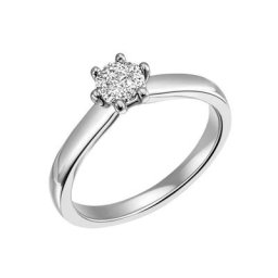 Firetti Diamantring Verlobung, ca. 2,70 mm breit, Glanz, massiv, mit Brillanten
