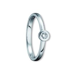 ONE ELEMENT Diamantring 0,05 ct Diamant Brillant Ring aus 585 Weißgold, Damen Gold Schmuck