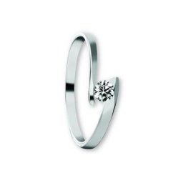 ONE ELEMENT Goldring Zirkonia Ring aus 333 Weißgold, Damen Gold Schmuck