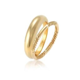 Elli Ring-Set Bandring Gedreht Basic Set (2 tlg) 925 Silber