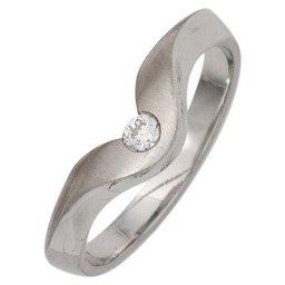 JOBO Fingerring Diamant-Ring 0,08 ct., 950 Platin